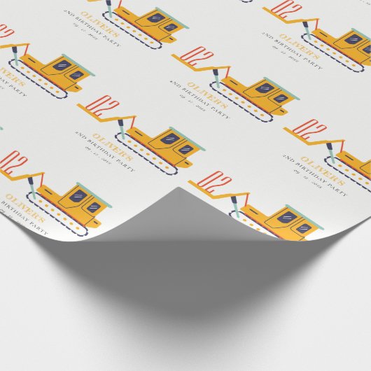 Papier Cadeau Cute Construction Fourche Ascenseur N'Importe Quel (Coin)