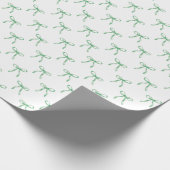 Papier Cadeau Cute Coquette Bow Vert Noël (Coin)