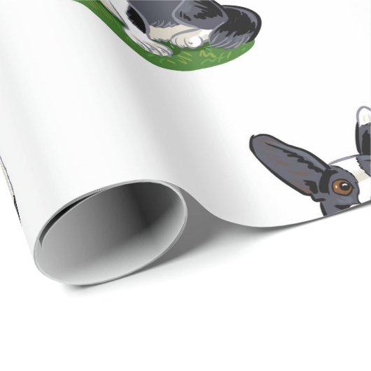 Papier Cadeau Cute Corgi (Coin rond)