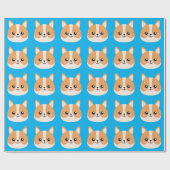 Papier Cadeau Cute Corgi (Plat)