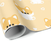 Papier Cadeau Cute Corgi (Coin rond)