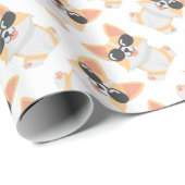 Papier Cadeau Cute Corgi (Coin rond)