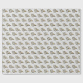 Papier Cadeau Cute Corgi Motif chien sur Grey Arrière - plan (Plat)