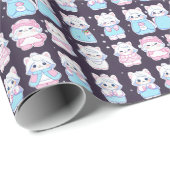 Papier Cadeau Cute cozy winter stickers  (Coin rond)