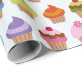 Papier Cadeau Cute Cupcake Variété (Coin rond)