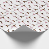 Papier Cadeau Cute Dachshund Wiener Dog Be Mine Valentines (Coin)