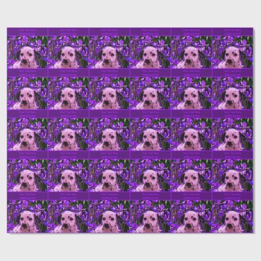 Papier Cadeau Cute Dalmatien Chien Chien Chien Chien Personnalis (Plat)