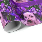 Papier Cadeau Cute Dalmatien Chien Chien Chien Chien Personnalis (Coin rond)