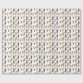 Papier Cadeau Cute Deer Buck Bull Elk Main Dray Baby Nursery (Plat)