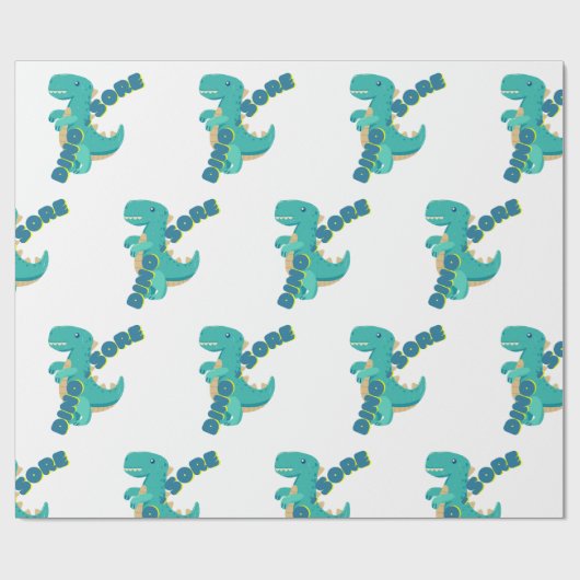 Papier Cadeau Cute dino (Plat)