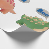 Papier Cadeau Cute Dino surprise Wrapping Paper (Coin)