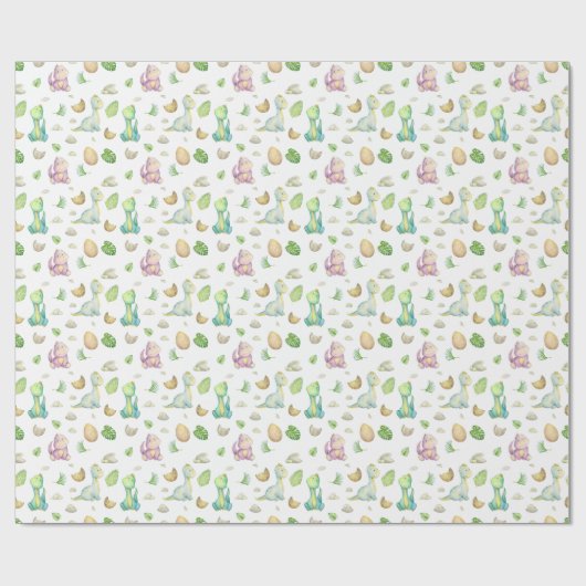 Papier Cadeau Cute Dinosaur (Plat)