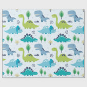 Papier Cadeau Cute Dinosaur Motif pour enfants (Plat)