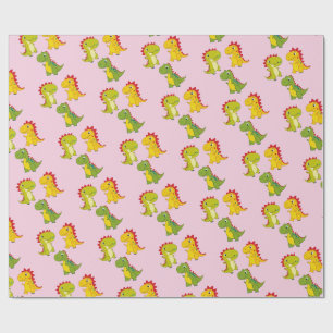Papier Cadeau Cute Dinosaures sans couture motif