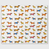 Papier Cadeau Cute Dogs in Sweaters Wrapping Paper (Plat)