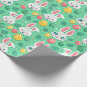 Papier Cadeau Cute Easter Bunny Pattern Wrapping Paper (Coin)