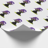 Papier Cadeau Cute Éffrayant Chat noir Fun Halloween Motif (Coin)