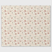 Papier Cadeau Cute Envelopes & Hearts Seamless Valentine (Plat)