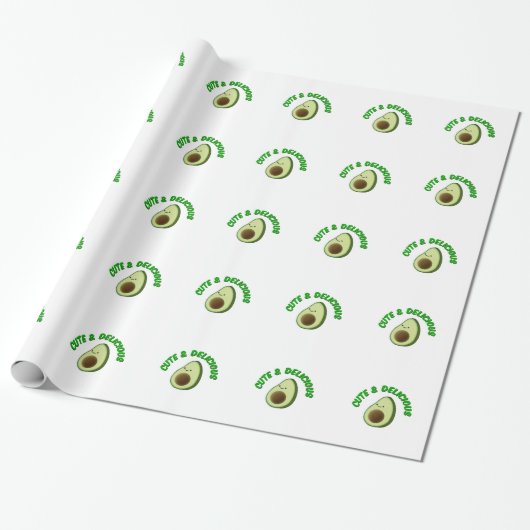 Papier Cadeau Cute Et Délicieux Avocado (Déroulé)