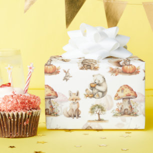 Papier Cadeau Cute Fairy Woodland Motif animal