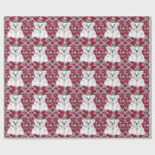 Papier Cadeau Cute festive holiday Polar bear glitter snowflakes (Plat)