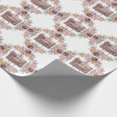 Papier Cadeau Cute Floral M. Et Mme Mariage White (Coin)