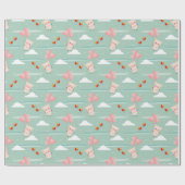 Papier Cadeau Cute Flying Pigs Love Motif (Plat)