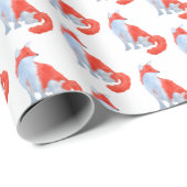 Papier Cadeau Cute Fox (Coin rond)