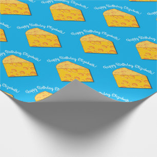 Papier Cadeau Cute Fromage Wedge Enfants 1ère fête d'anniversa