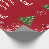 Papier Cadeau Cute Funny Modern Santa Rudolph Personalized Name  (Coin)