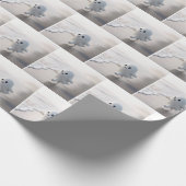 Papier Cadeau Cute Ghost Running On a Beach (Coin)