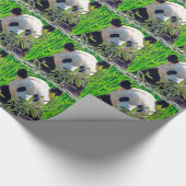 Papier Cadeau Cute Giant Panda Ours avec savoureux Feuilles Bamb (Coin)