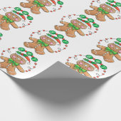 Papier Cadeau Cute Gingerbread homme, Christmas Cookie Joy (Coin)