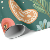 Papier Cadeau Cute Gingerbread Homme garçon Noël Pays mignon (Coin rond)