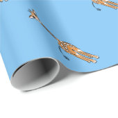 Papier Cadeau Cute Giraffe drawing, safari animals (Coin rond)