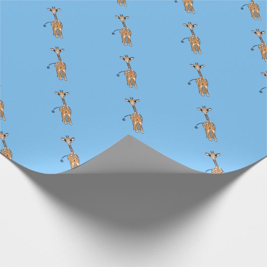 Papier Cadeau Cute Giraffe drawing, safari animals (Coin)