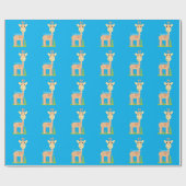 Papier Cadeau Cute Giraffe Munching Thunder_Cove (Plat)