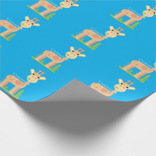 Papier Cadeau Cute Giraffe Munching Thunder_Cove (Coin)