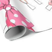 Papier Cadeau Cute Girl Diva Glam Chic Mode (Coin rond)