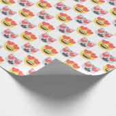 Papier Cadeau Cute Girly In Love Hearts Chat Emoji Motif (Coin)