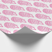 Papier Cadeau Cute Girly rose Hérisson Enfants Bébé animal (Coin)