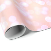 Papier Cadeau Cute Glittery Light Pastel Baby Blush Rose rose (Coin rond)