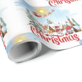 Papier Cadeau Cute Gnome (Coin rond)