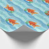 Papier Cadeau Cute Goldfish Bowl Wrapping Paper (Coin)
