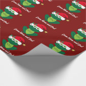 Papier Cadeau Cute Grenouille de Noël (Coin)