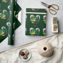 Cute grenouille portant des lunettes surdimensionn