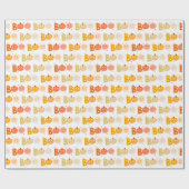 Papier Cadeau Cute Halloween Éffrayant Boo Citrouille Déplaisant (Plat)