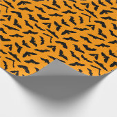 Papier Cadeau Cute Halloween Flying Bat Motif Orange (Coin)