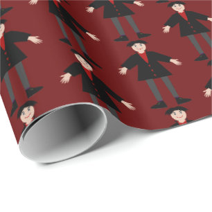 Papier Cadeau Cute Halloween Vampire Patterned