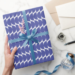 Papier Cadeau Cute Hanoukka Blue géométrique Formes Moderne Chic